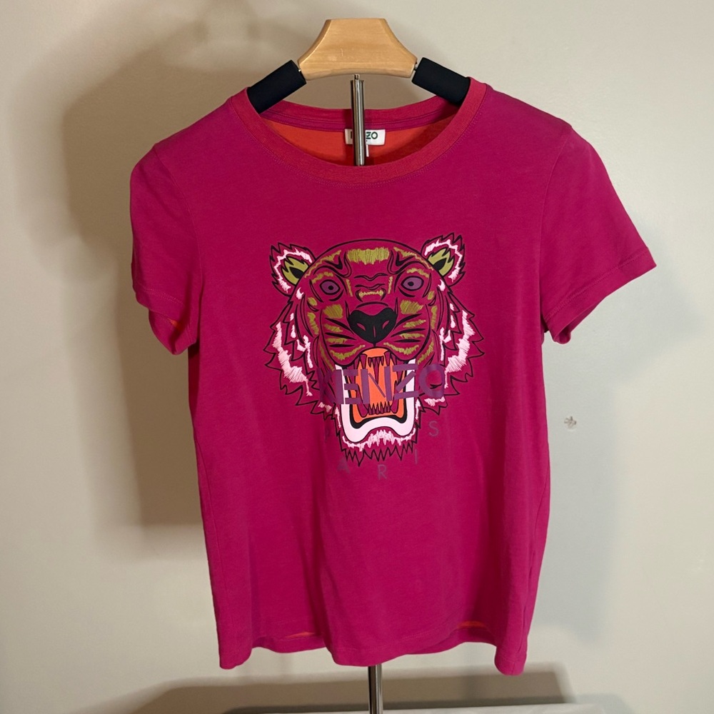 Kenzo Fuchsia Tiger Graphic Tee